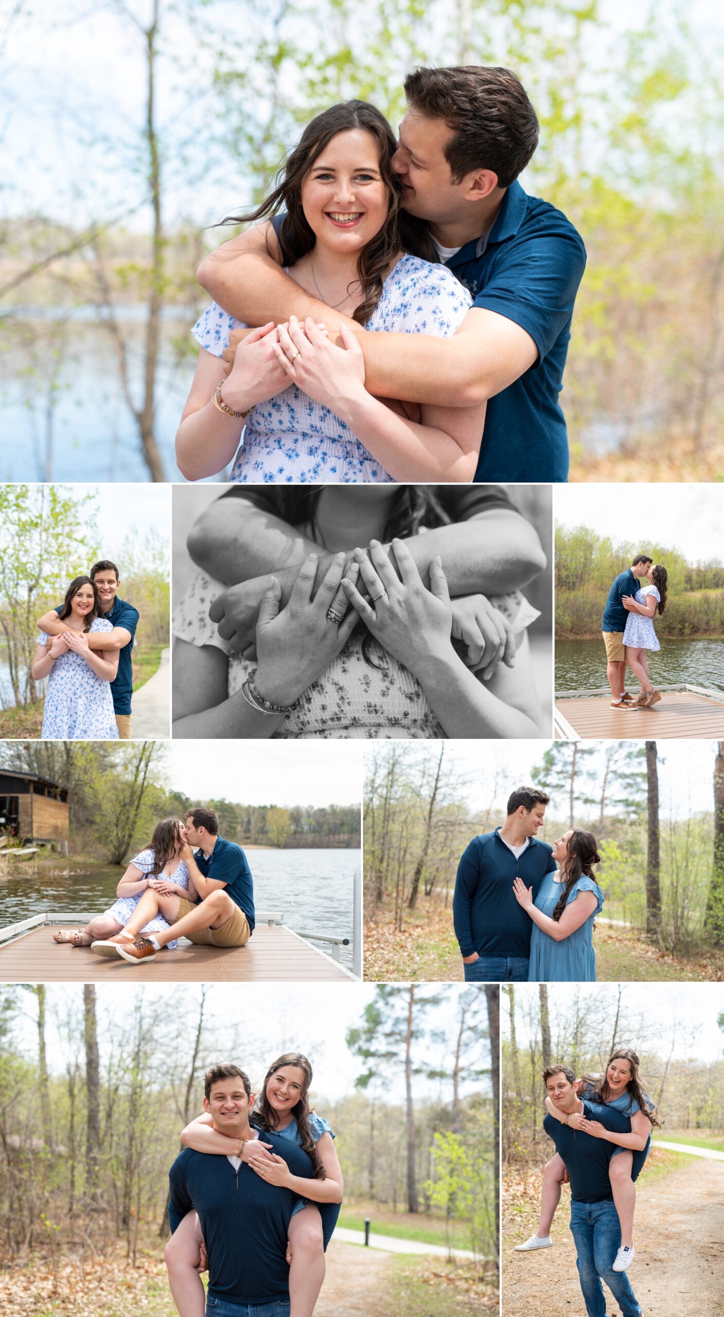 engagement photos in a park minnesota