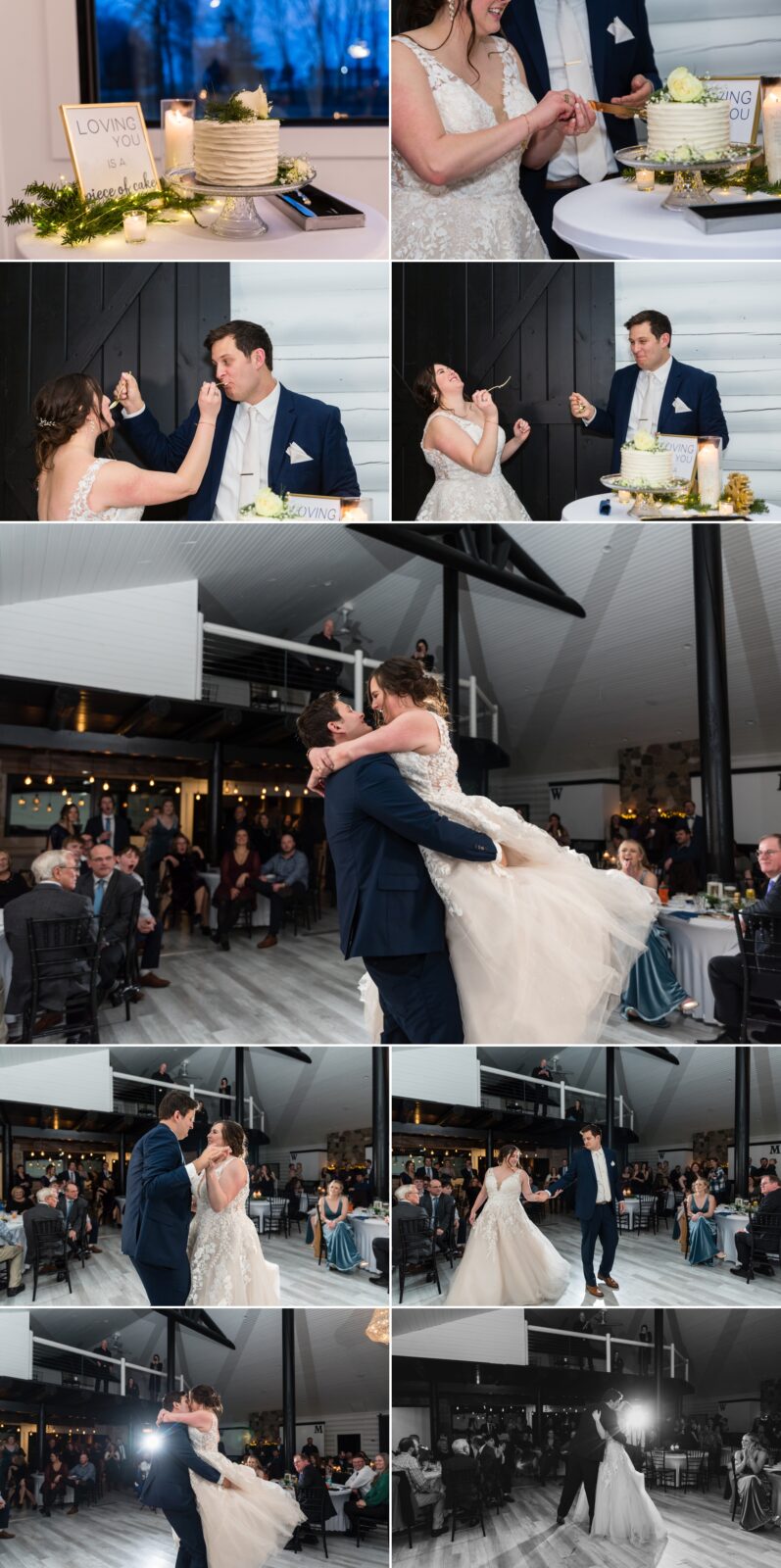 cake cutting and first dances