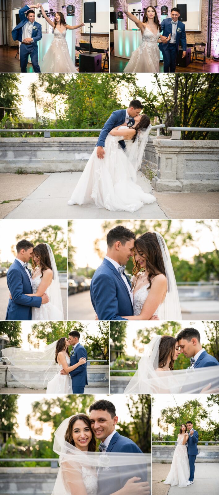 sunset photos of bride and groom minneapolis