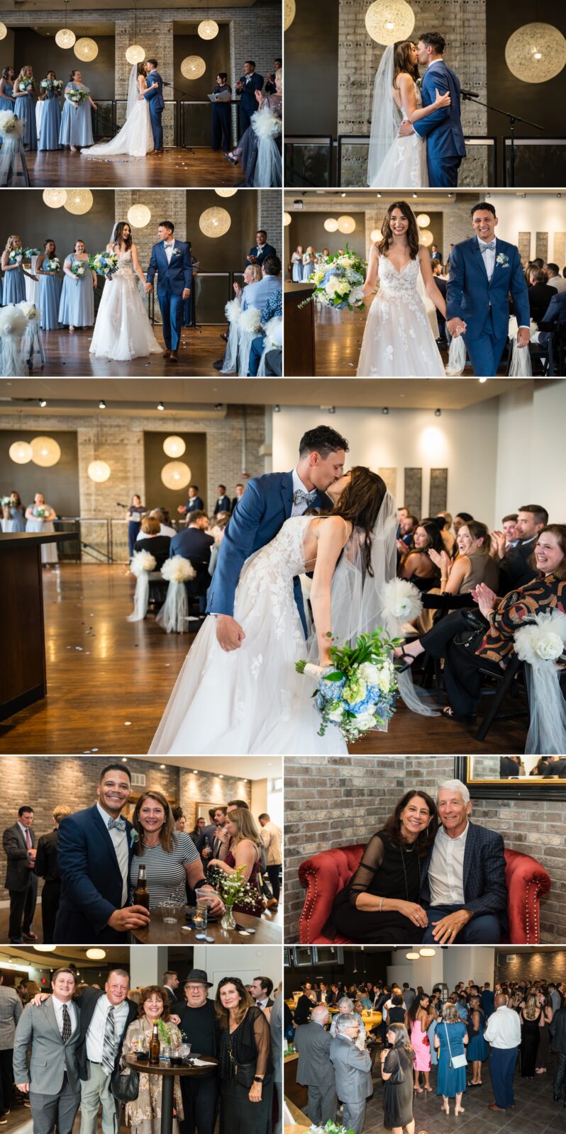 first kiss bride and groom